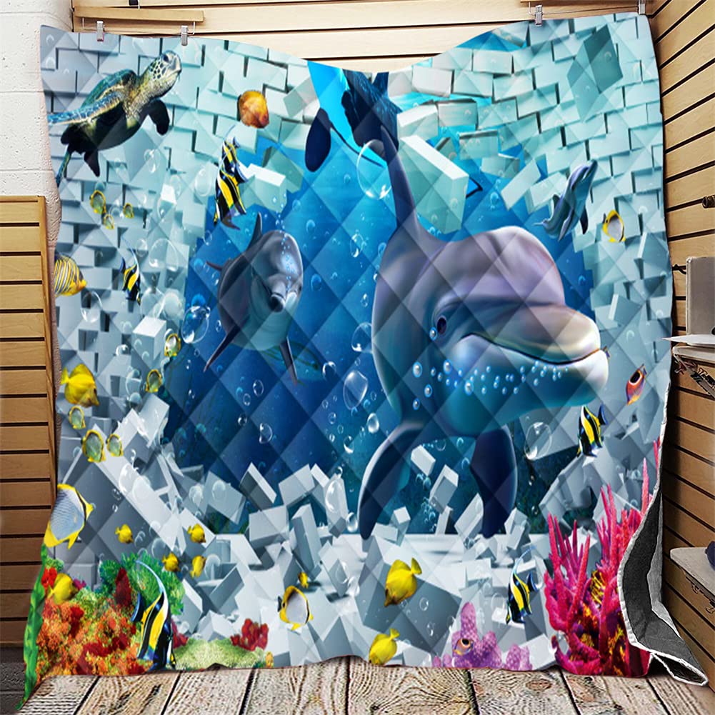 Fansu Colcha Acolchada Fina Suave Cubrecama Rellenos Finos Toda Temporada Edredón Estampada Colchas Bouti Cama 90/135/150, Manta Para Sofa Para Niños Adultos (Pluma Verde,130x150cm