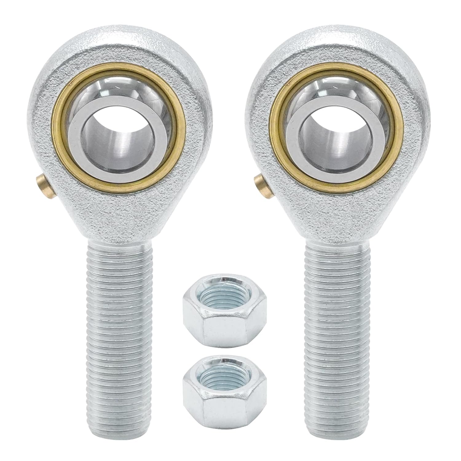 MDEOOSKY Set of 2 POSB8 1/2 Inch Male Rod End Bearing with Jam Nuts, 1/2-20 Right Hand Thread Connector, Self-Lubricating Joint Rod Ends for CNC Equipment