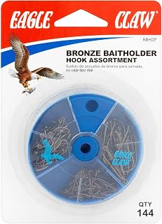 Eagle Claw Baitholder Hook Assortment, 144 Count, Assorted Sizes