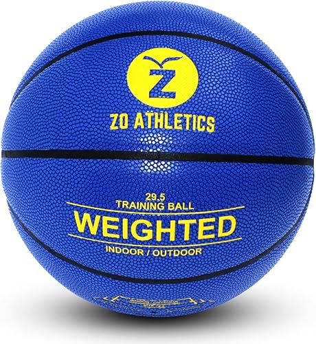 ZO ATHLETICS Baloncesto con peso, entrenamiento incluido en el balón pesado de 3 libras para entrenamiento y ejercicios de regateo, equipo de