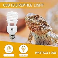 Vista 3 de LUCKY HERP Bombilla de Luz Compacta Fluorescente UVA UVB para Reptiles del Desierto 10.0 26W