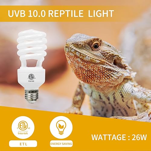 Miniatura 17 de LUCKY HERP Reptil UVA UVB Light 5.0 13W Lámpara de terrario tropical fluorescente compacta