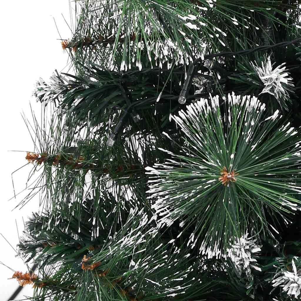 Artificial Christmas Tree with Flocked Snow and LED Lights for Indoor Outdoor Holiday Decoration