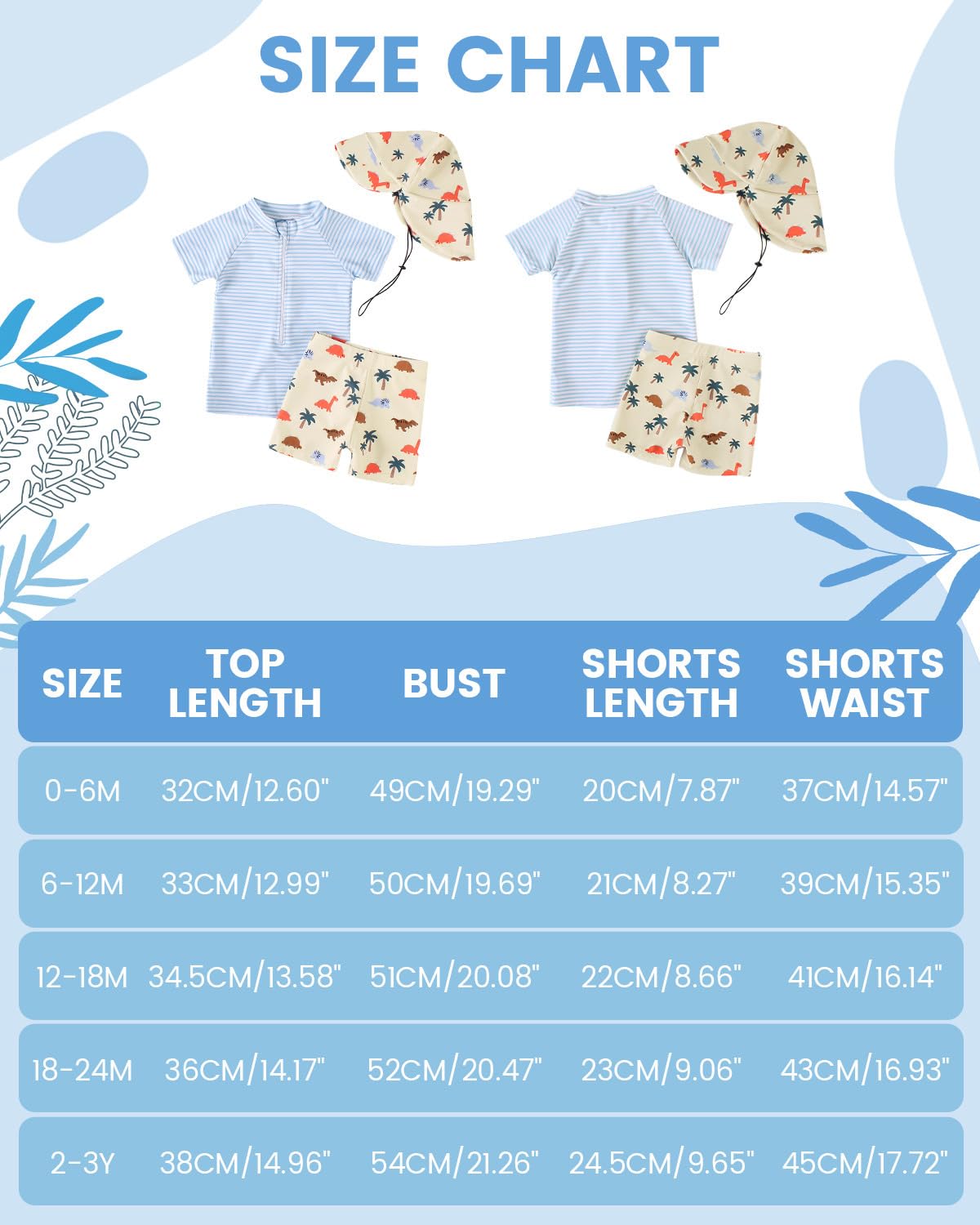 WYTbaby Costume da bagno per bambini, a due pezzi, a maniche corte, per il nuoto, da 3 mesi, 3 anni