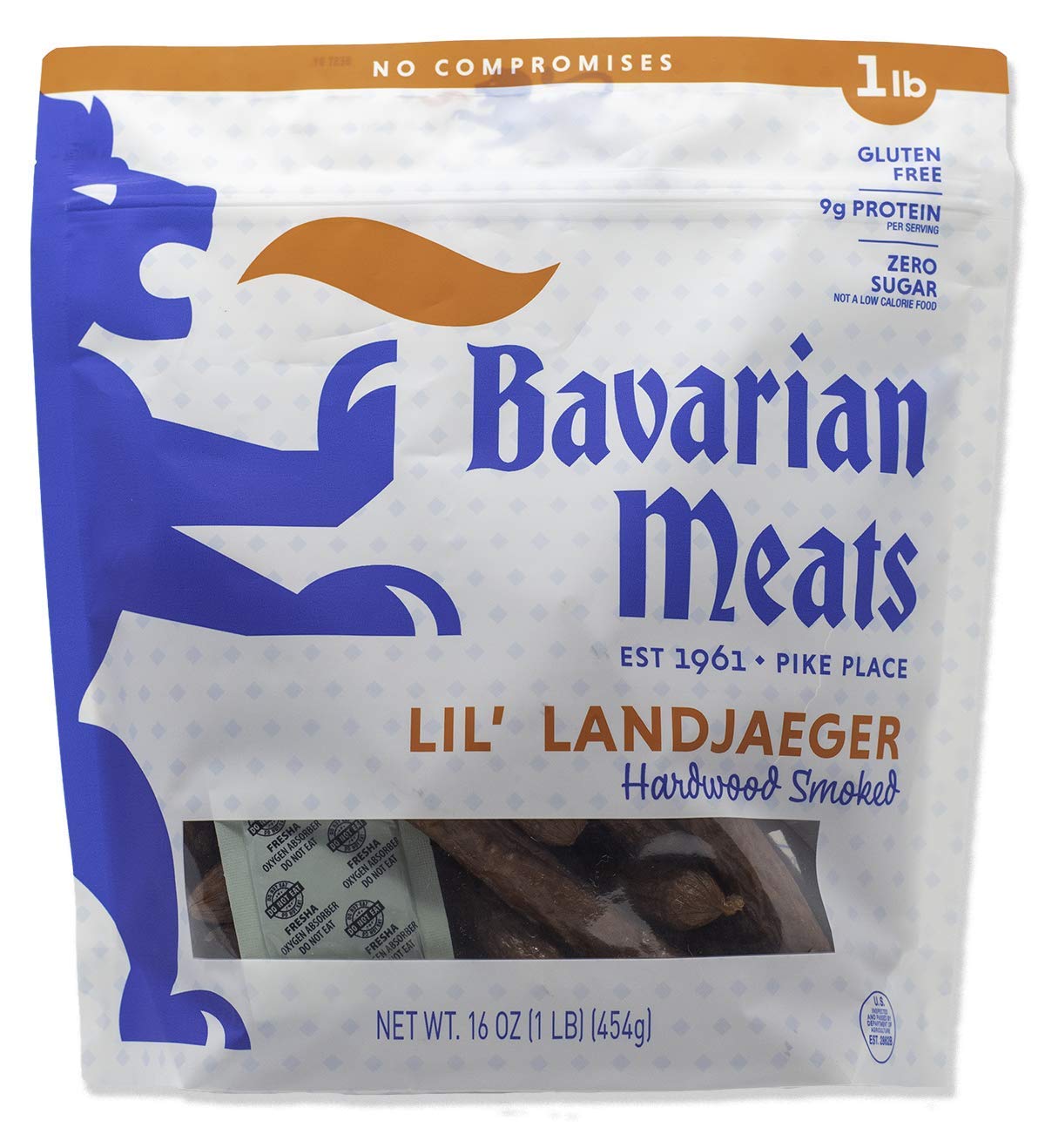 Bavarian Meats Lil' Landjaeger Hardwood Smoked Zero Sugar sausage