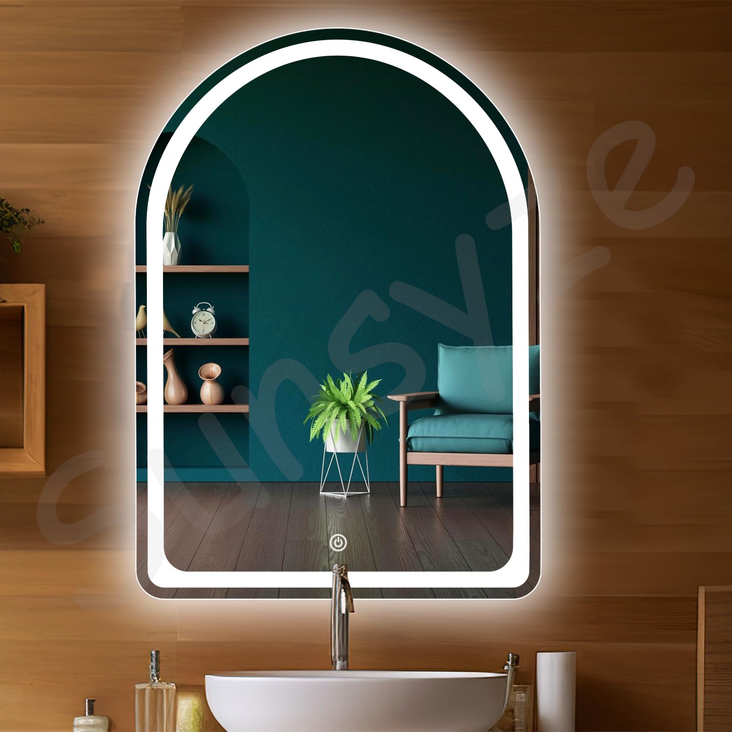 LED Bathroom Mirror with Lights, 24x30 Inch Smart Touch Control, 3 Color Modes, Adjustable Brightness, Memory Function LEDmirror-picture-22