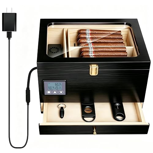 Electric Cigar Humidor Cabinet with Precision Humidity Control & Digital