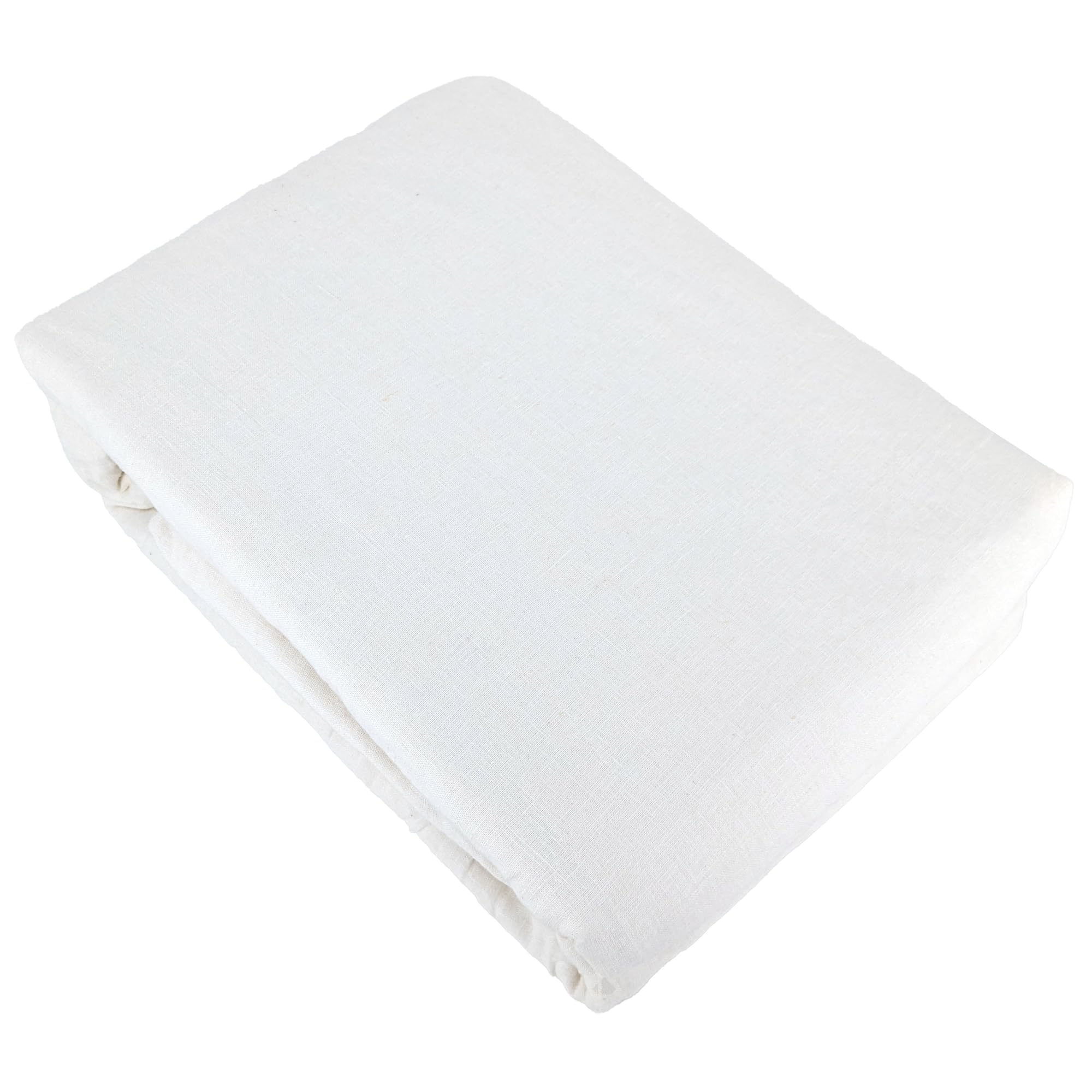 Parure de lit 240x220 cm en coton et lin lavé blanc de qualité supérieure