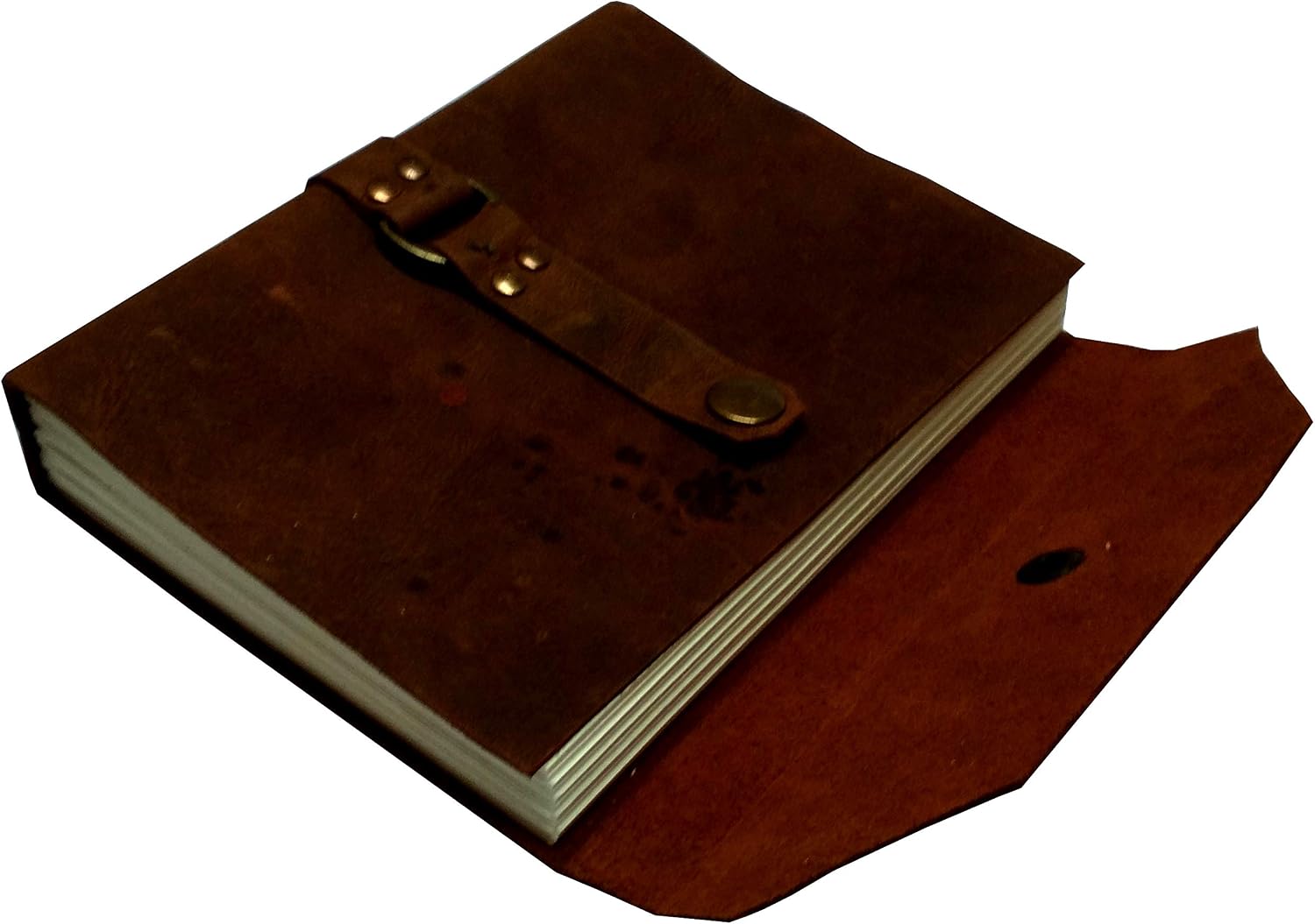 Purpledip Leather Diary 'Belted Secrets': Handmade Paper Journal for Corporate Gift or Personal Memoir (11689)