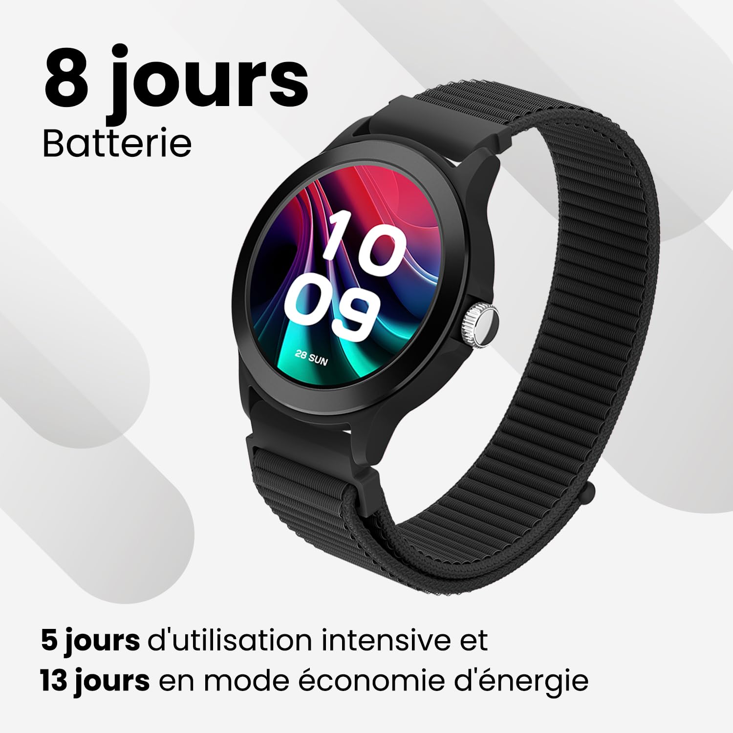SPC SMARTEE Duo Vivo 2 - Montre connectée AMOLED 1,32", IP68 | 2 bracelets, appels connectivité Bluetooth, autonomie 8 jours, 100 modes sportifs et suivi via l'application SPC SMART YOU