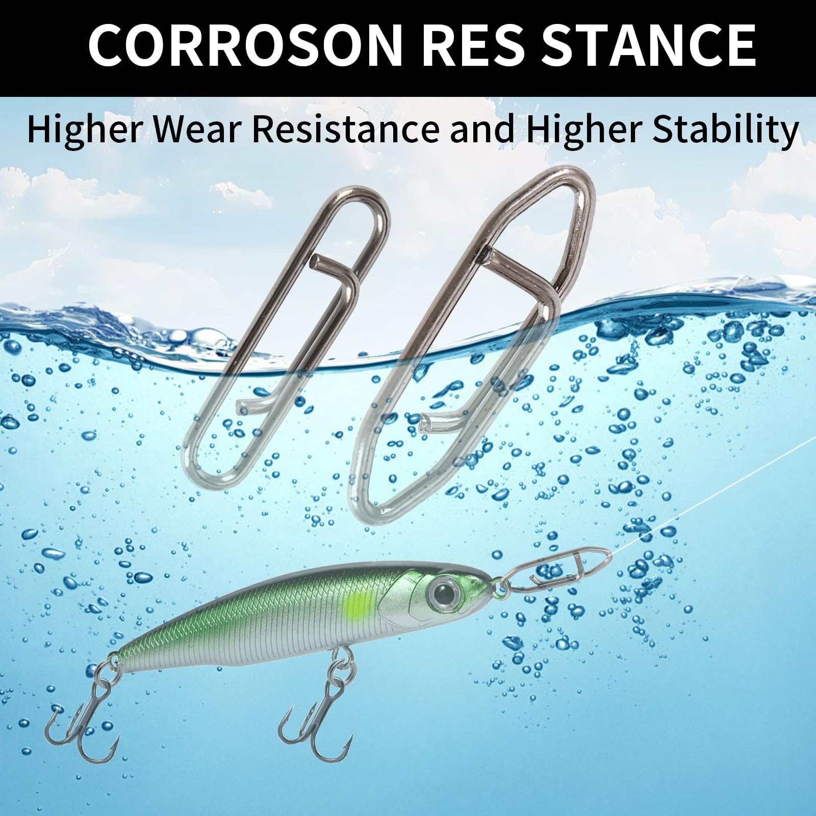330pcs Speed Clips for Fishing Lures, Fishing Clips Quick Change Speed Clips for Freshwater Saltwater Crankbait Popper Lures Fast Link Snap Connector : Sports & Outdoors