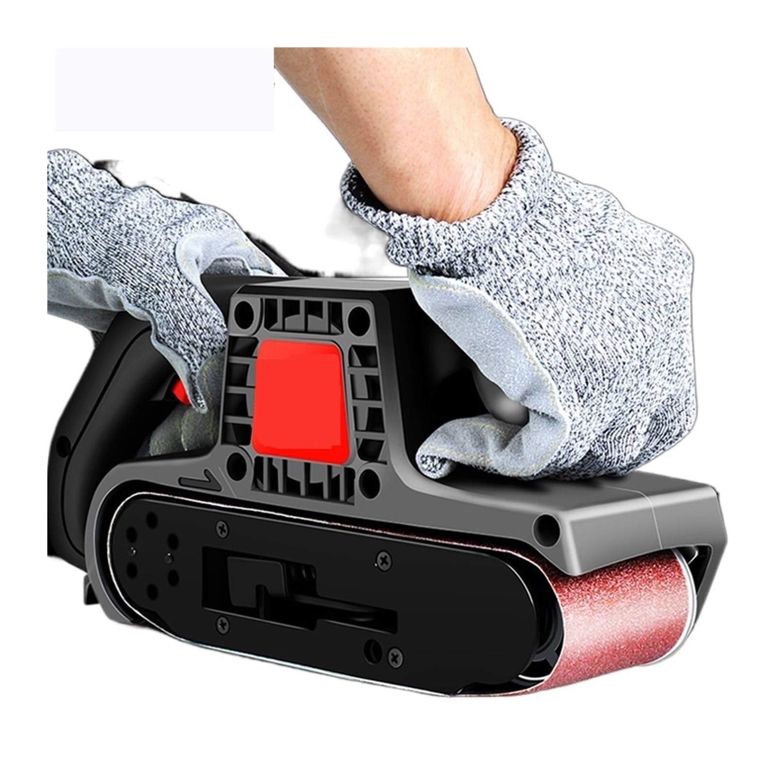 Lucidatrice, 810W Macchina a nastro elettrico Levigatrice Levigatura Rettifica Lucidatrice Nastri abrasivi Smerigliatrice Lucidatrice regolazione a 6 velocità fai-da-te(Intelligent version 2000ml)