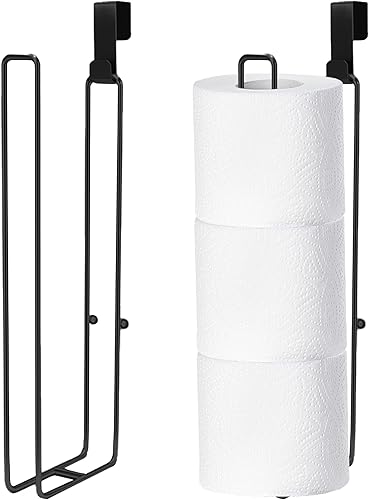 Portarrollos de papel higiénico negro, soporte para rollos de papel higiénico sobre el tanque, soporte de pared, accesorios de cámper negro mate,
