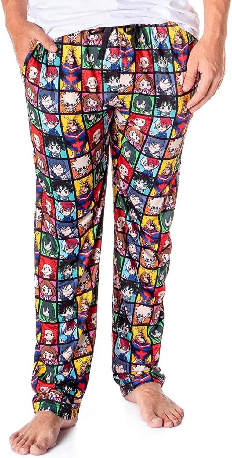 Bioworld My Hero Academia Men's All Might And Students Allover Character Grid Loungewear Pajama Pants - Image 2