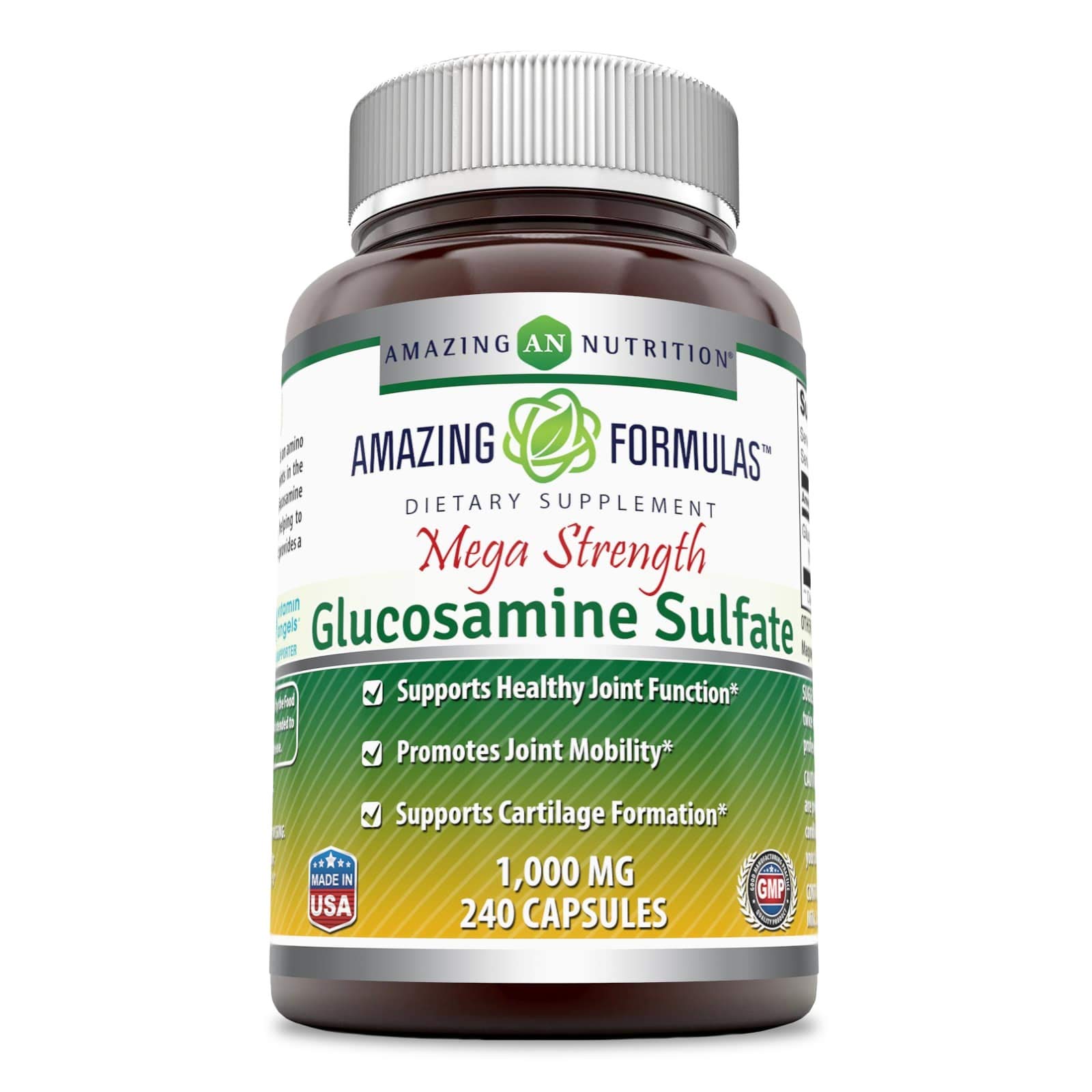 Buy Amazing Formulas Glucosamine Sule (Mega Strength) Supplement 1000 Mg, 240 s (NonGMO