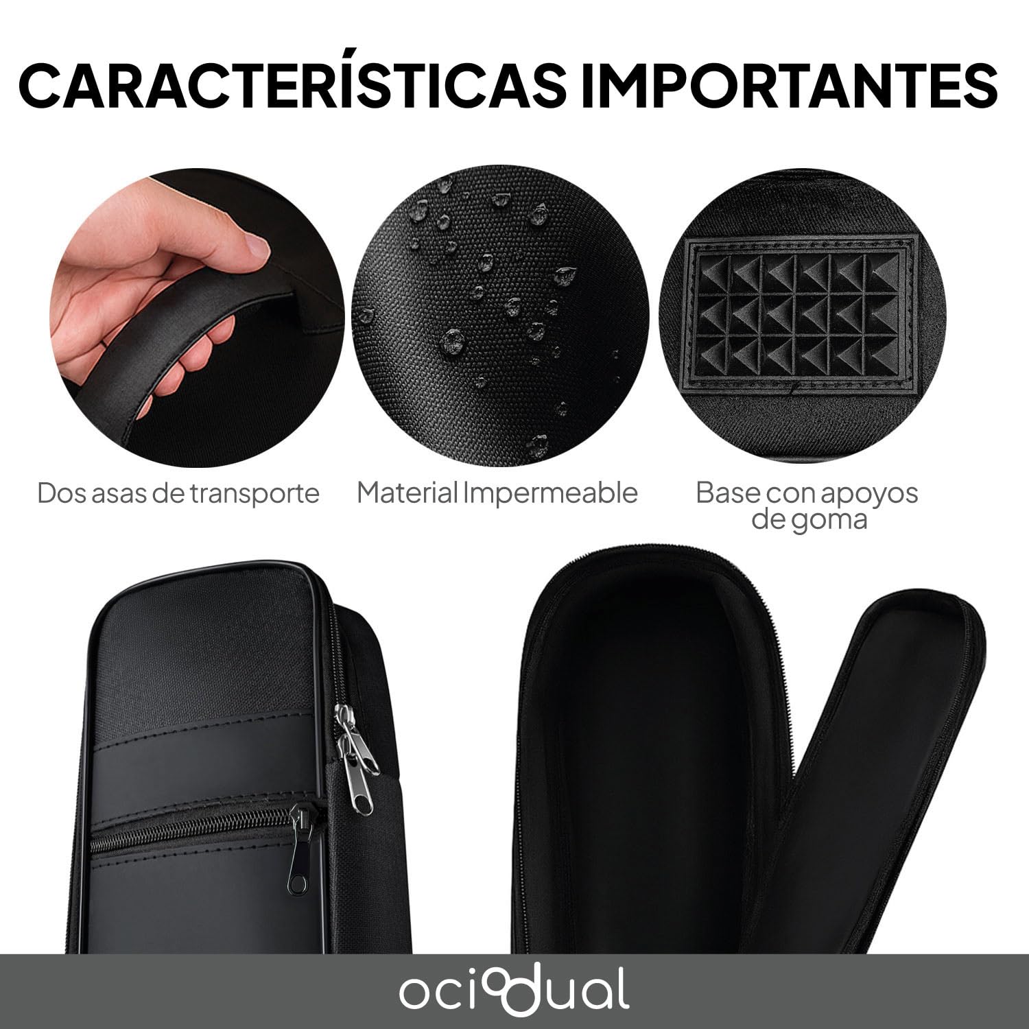 OcioDual Funda Guitarra Española, Funda Guitarra Acustica, Mochila con Bolsillo Exterior y Asa de Transporte, Acolchada, Base de Goma, Impermeable, Guitarras Eléctricas Protección Total