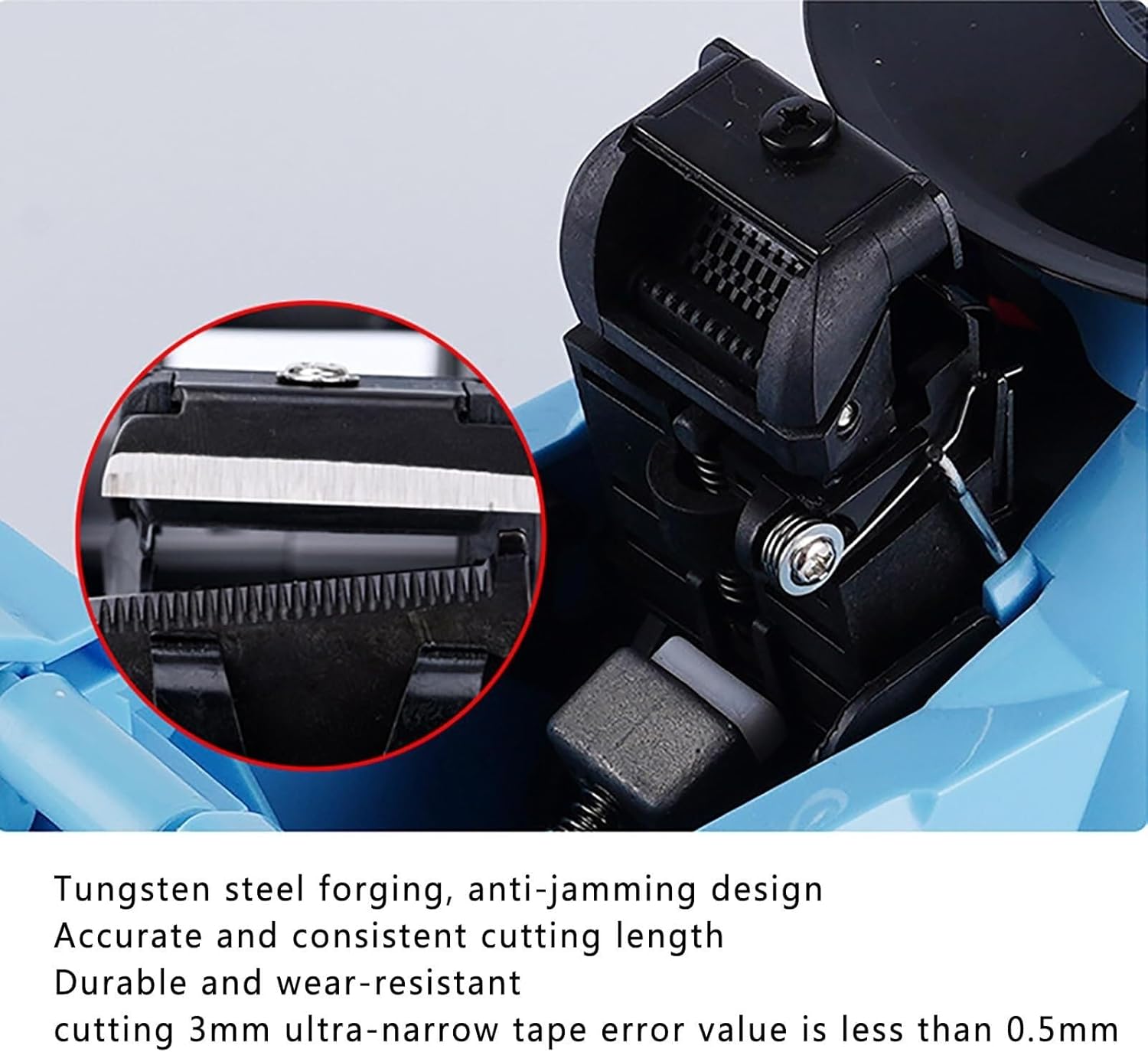 Rotating disc tape dispenser, automatic tape cutter with anti-stuck design, cutting length 15-70mm, tape width 3-25mm, cutting evenly and accurately, suitable for wrapping gifts, warehouses, offices