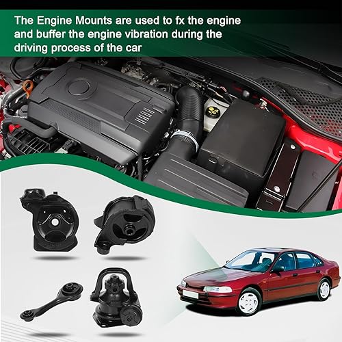 Miniatura 6 de SCITOO Juego de soportes Trans de montaje de motor para 1990-1993 para H-onda Accord A6512