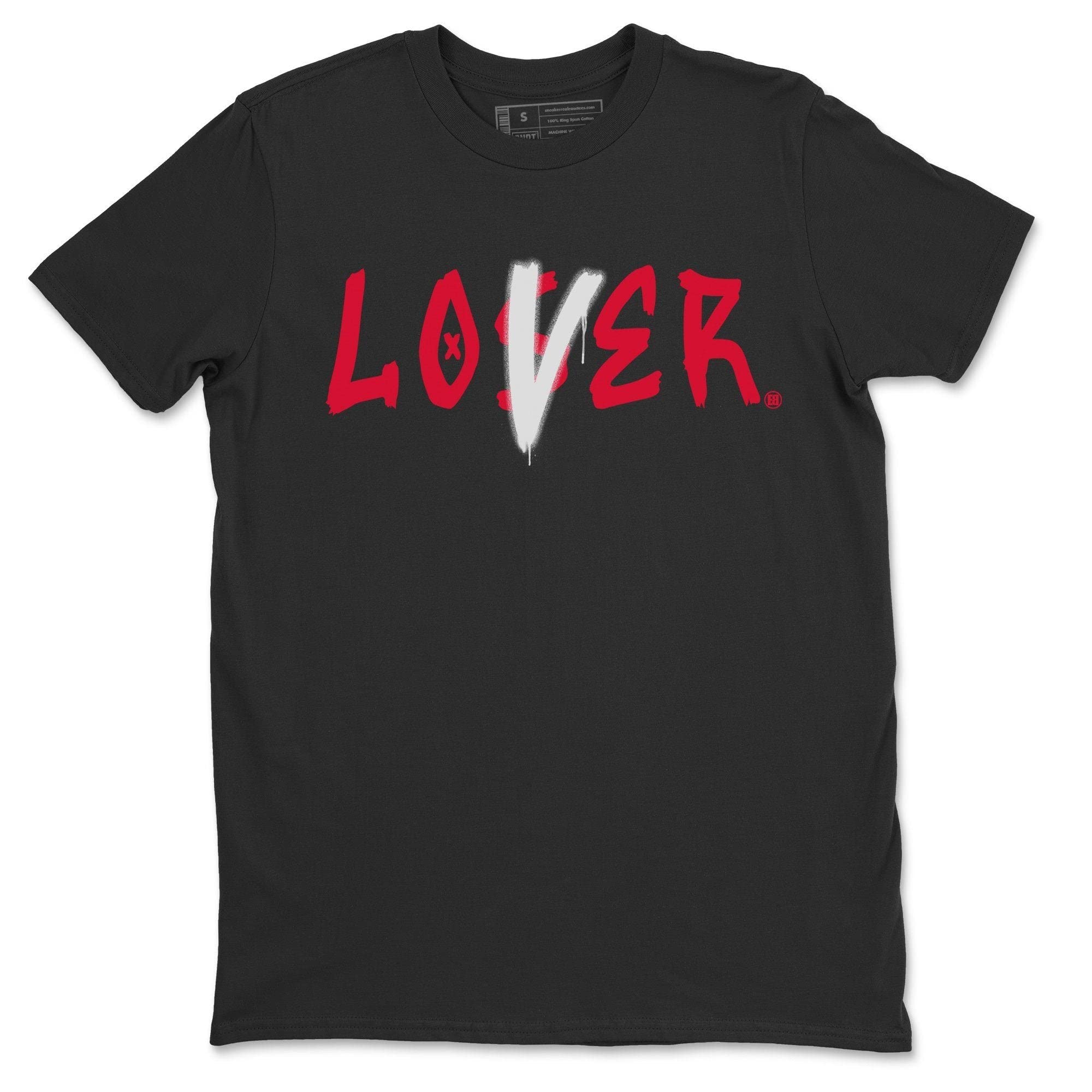 HAMERCOPLoser Lover 4 Retro Black Red Design Sneaker Matching Cotton t-Shirt(Black / 2XL) 10419