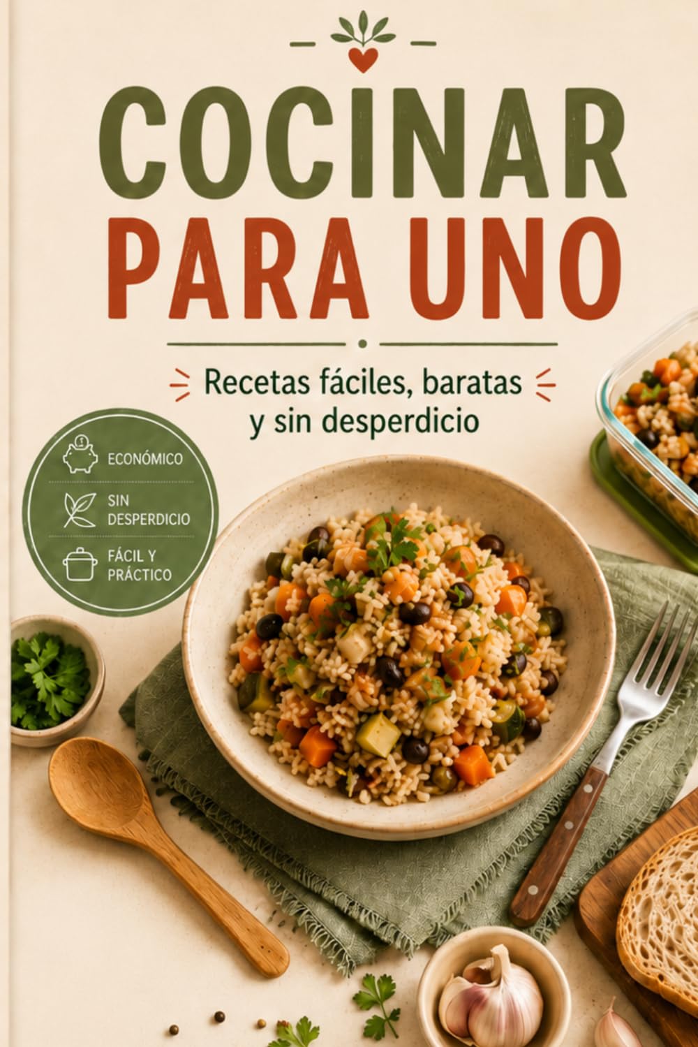Cocinar para uno: Recetas fáciles, baratas y sin desperdicio