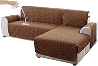 Vista 16 de Genina Fundas de sofá modular para perros, fundas de sofá en forma de L, funda de sofá reversible, protector de muebles seccionales para mascotas