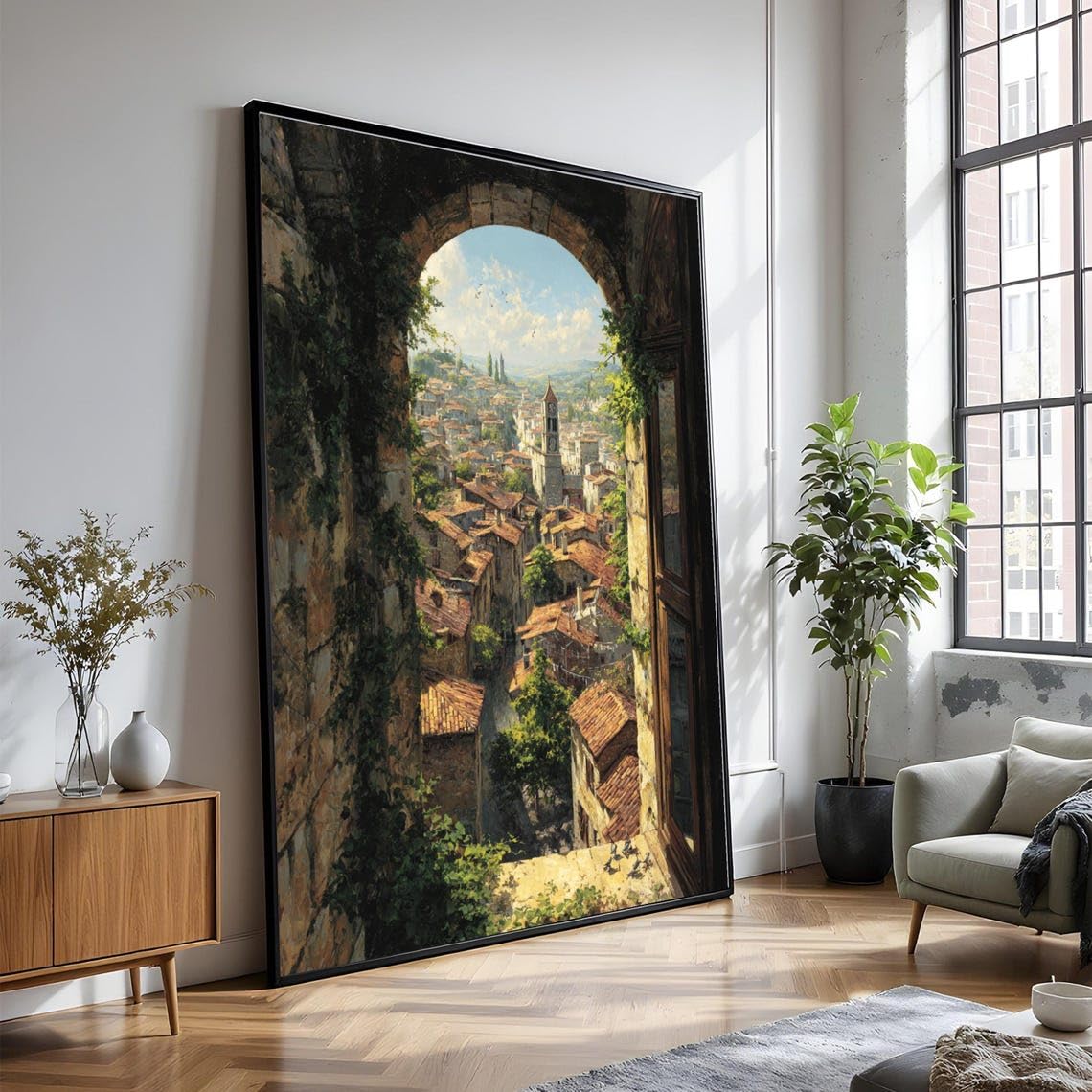 Arche rustique tableau toile pour habiller un grand mur nu - 8