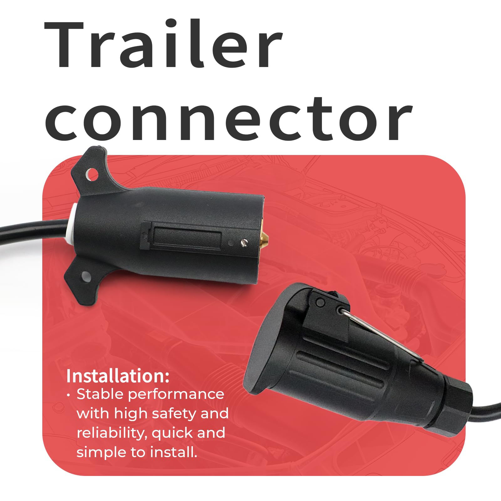 Conector de remolque para coche y camión