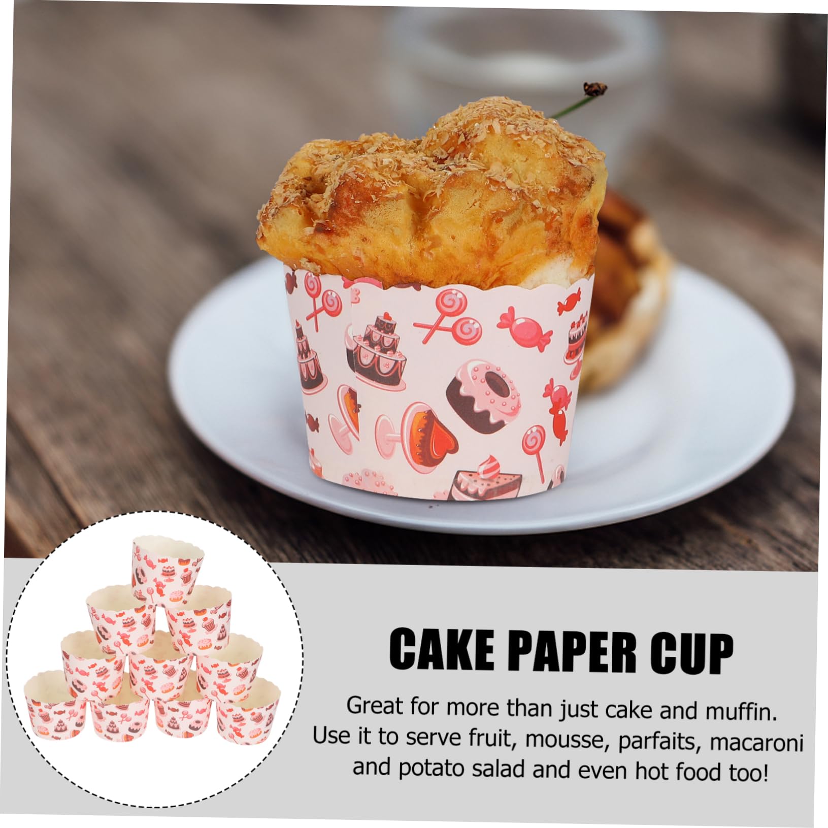 200 Piezas Moldes de Papel para Cupcakes, Tazas para Muffins, Porta Pasteles de Papel Desechables para Hornear, Fiestas, Bodas y Celebraciones Estilo Aleatorio
