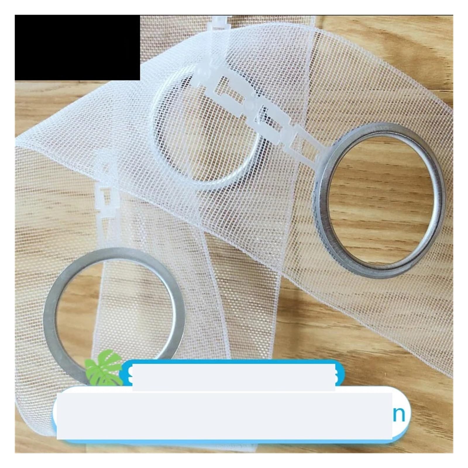 Occhielli per tende Occhiello for tende Nastro superiore Testa ad anello trasparente 5 cerchi Accessori for nastro in tessuto bianco(White,38 m)