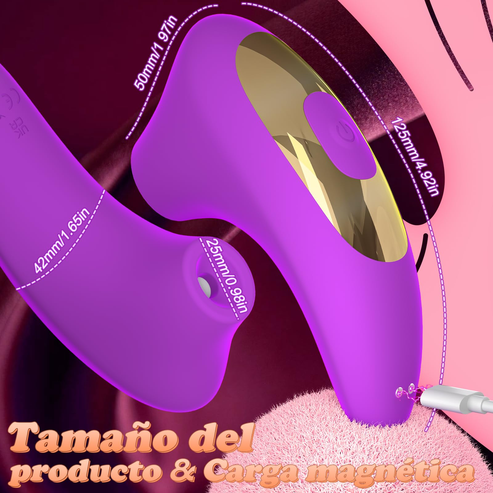 Vibromasseurs, Femme Clitoridien Puissant Suceur va et vient,Femme Sextoýs Couple Plaîsir Femme avec 9 * 9 modes de réglage Gode femme Sex Toýs Femme avec Imperméable à l’eau, rechargeable