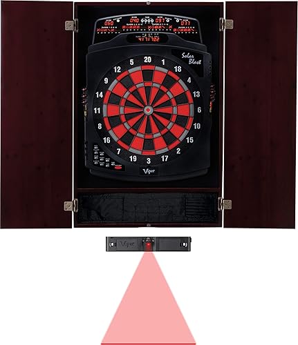 Vista 6 de Viper Solar Blast - Diana de dardos electrónica, gabinete de canela metropolitana y paquete de luz de diana Shadow Buster Espresso,Canela/Escapada