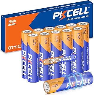 PKCELL AAA LR03 Batteries, 1.5V Triple A Alkaline Battery AAA Batteries 12 Pack for Keyboards Clocks Toys Remote Controls (10-Year Shelf Life)