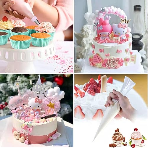 Miniatura 3 de 100 bolsas de tuberías desechables  Bolsas de pastelería  Bolsas de pastelería  Bolsas de glaseado  Bolsas de glaseado para decoración de pasteles