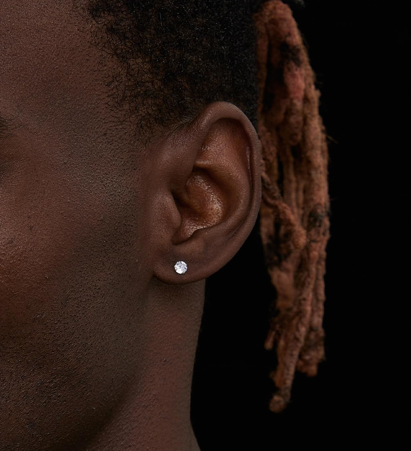 925 Sterling Silver Stud Earrings Simulated Diamond Round Cubic Zirconia Earring Set for Women Men 7-10MM - Image 4