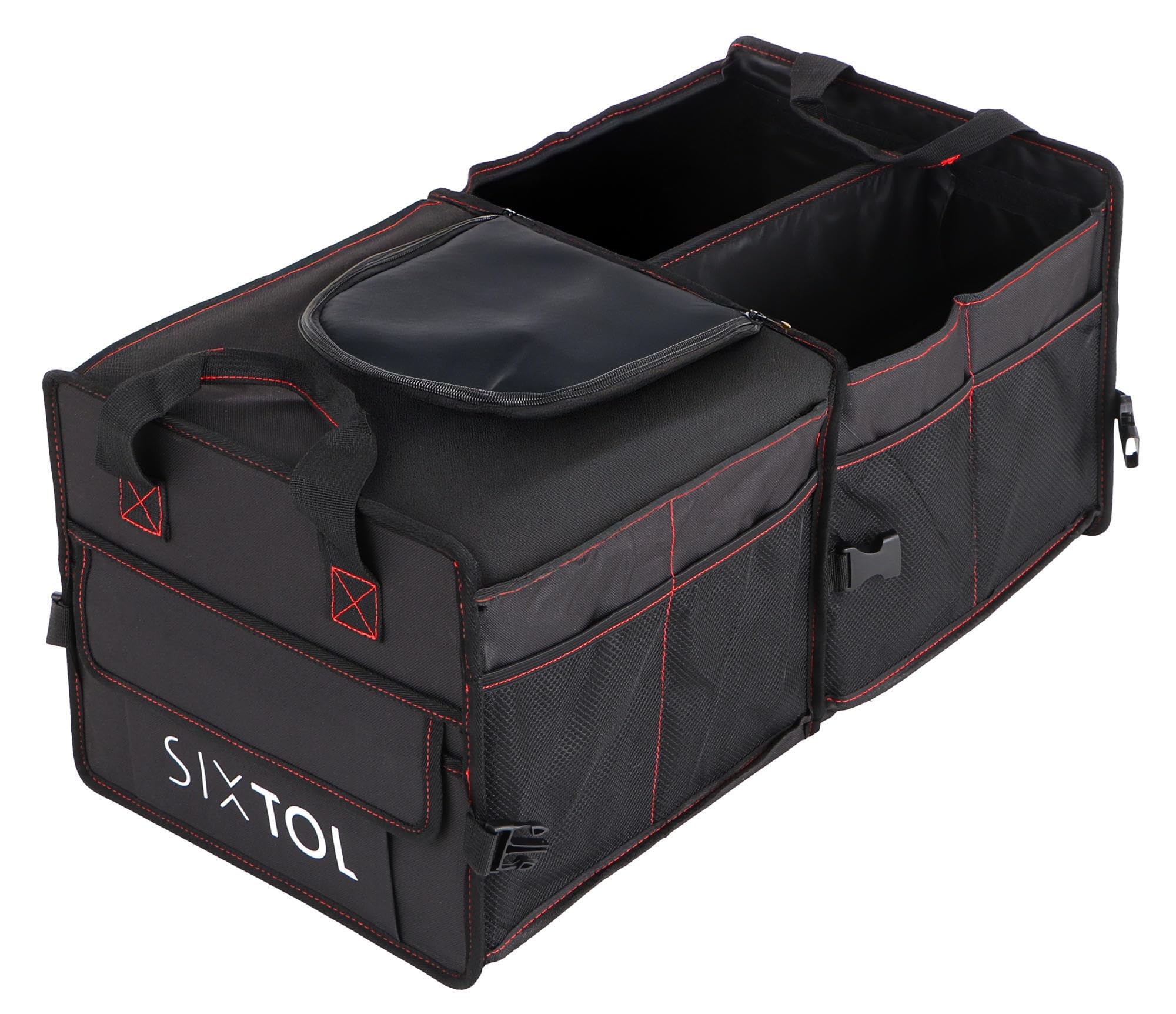 CAR COMPACT 5L THERMO | Organizer da bagagliaio pieghevole con borsa termica da 18L | 5 scomparti