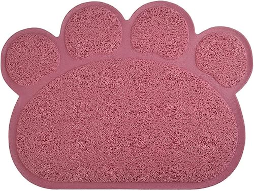 Miniatura 8 de Alfombrilla para caja de arena para gatos en forma de pata, 10 colores disponibles, 15.75 x 11.75 pulgadas (carbón)