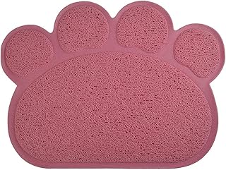 DM - Tappetino per lettiera per gatti, 40 x 30 cm, colore: Oldrose