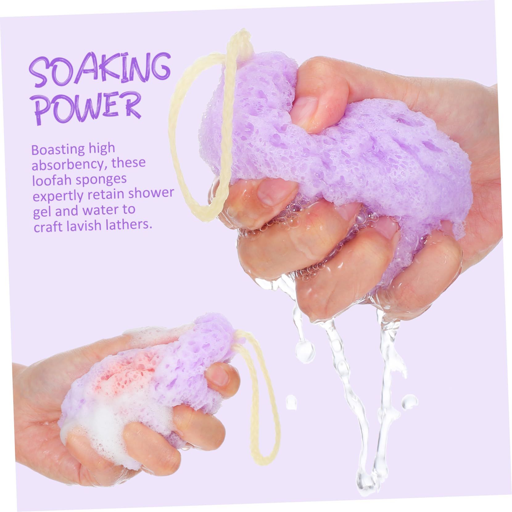 FRCOLOR 25 Piezas bola de baño de esponja depurador de limpieza de la piel esponja de baño de ducha accesorios de de limpieza s para fregar s de