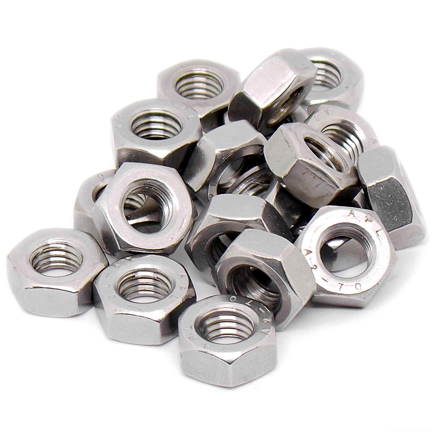 Merriway BH06899 (20 Pcs) Stainless Steel 316 A4 Marine Grade Hex Full Nuts M8 - Pack of 20 Pieces