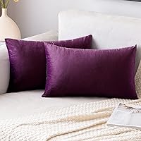 Vista 155 de EMEMA Paquete de 2 fundas de almohada de terciopelo, decorativas, cuadradas, suaves, sólidas, para sofá, dormitorio, silla o automóvil, 18 x 18 Gris