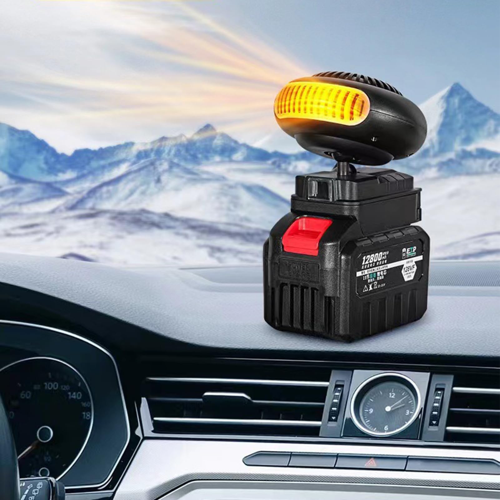 Sbrinatore Auto Portatile A Batteria 1500 MAh – 2 Temperature (15/30°C), Silenzioso 36 DB, Per Makita 18V/21V, Con USB