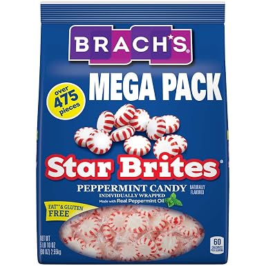 Brach's Star Brites Peppermint Starlight Mints Hard Candy, 5.63 Pound Bulk Candy Bag Individually Wrapped Bulk Holiday Candy : Amazon.ae: Grocery
