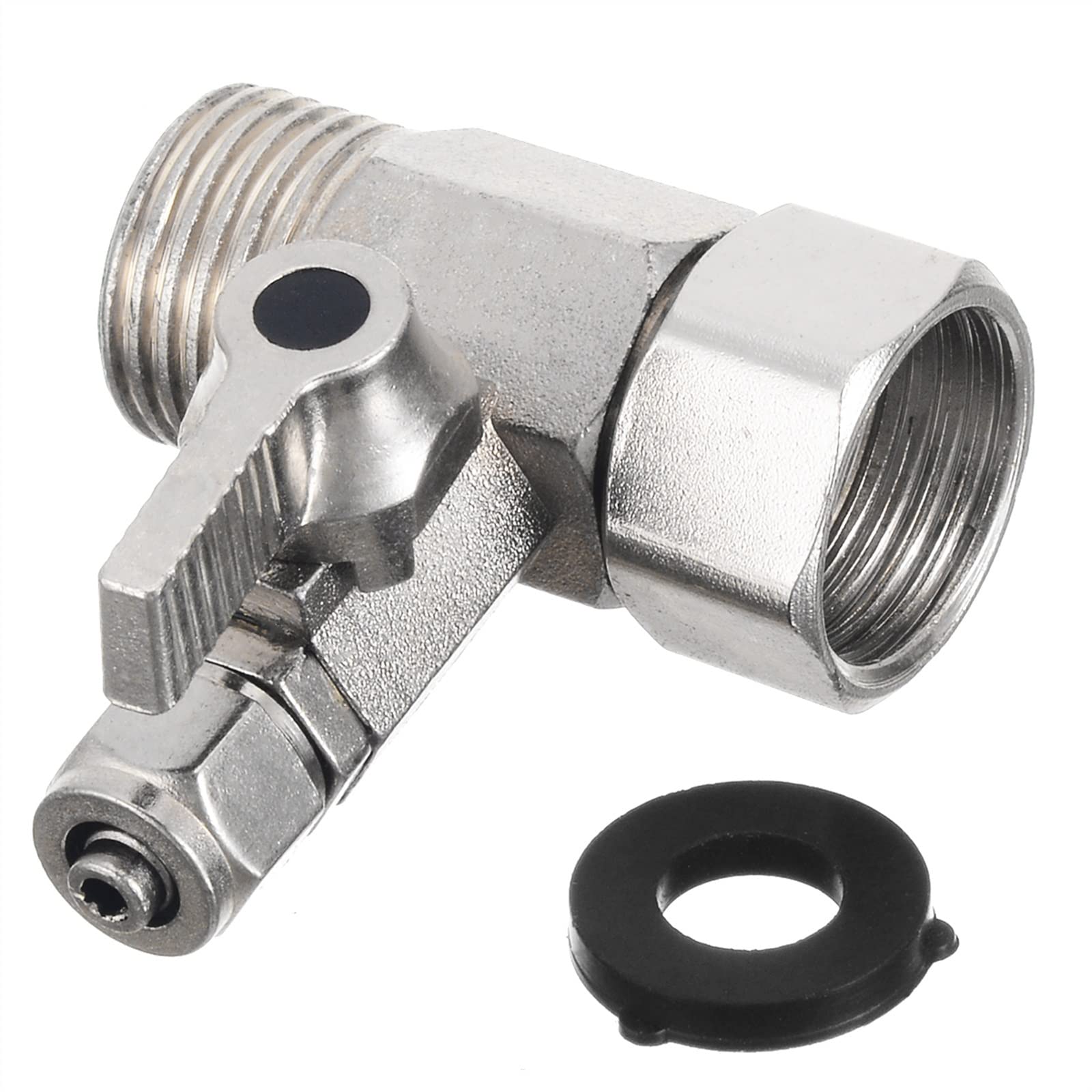 Válvula de bola de cobre de alta resistencia con adaptador reductor de 1/2 a 1/4 para grifo