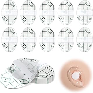 100 Pcs Clear Waterproof Ear Stickers, Covers for Swimming, Disposable Ear Protectors, 1.7x2.7 Inches, Shower Ear-Covers for Bathing Swimming Shower Surfing Snorkeling and More