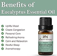 Vista 3 de Aceite esencial de eucalipto Nirvana Nurture 100% puro de grado terapéutico premium, sin diluir - Difusor de aromaterapia para calma y relajación
