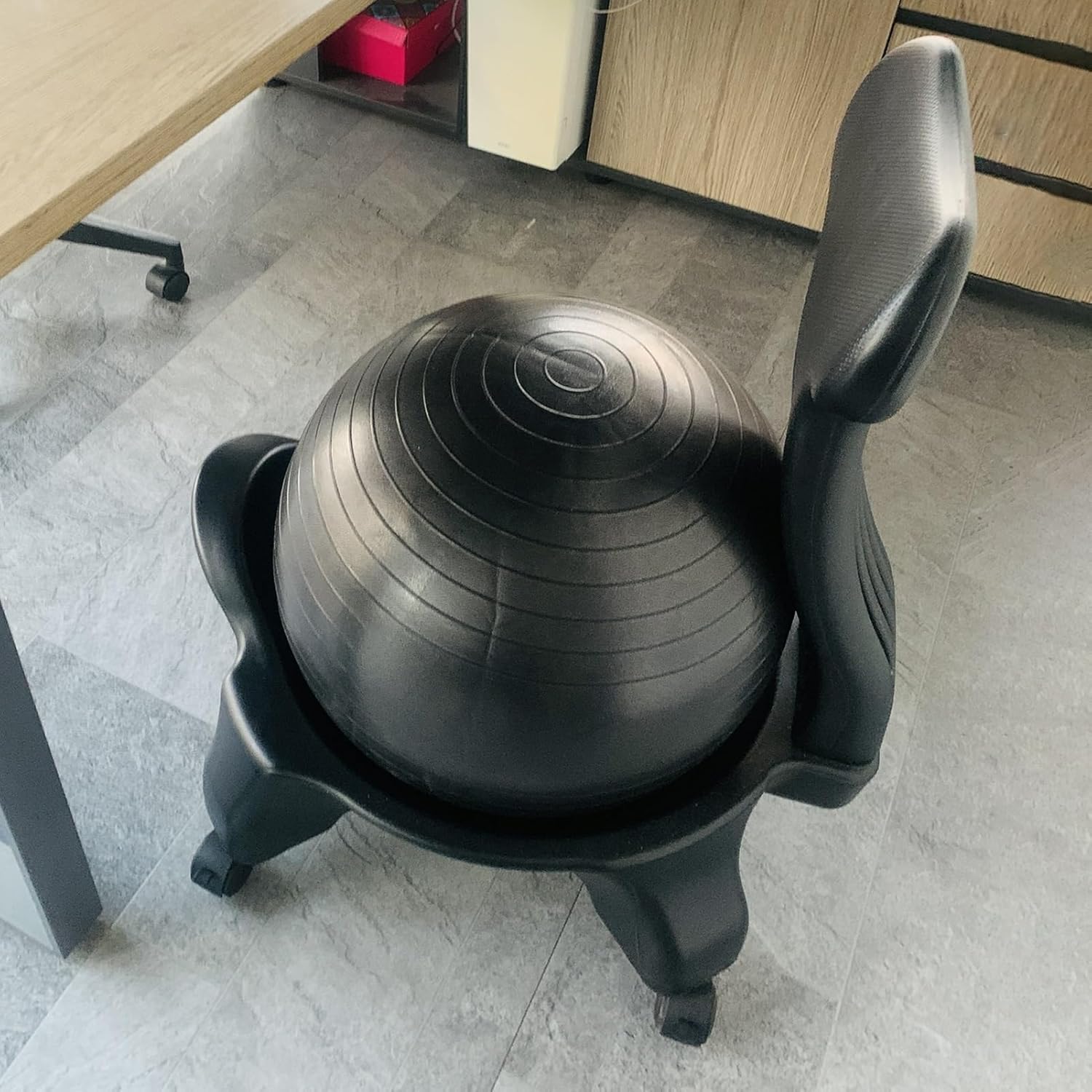 Yoga Ball Chair Seat for Office Chair, Heavy People Stability Ergonomic Chair for Adults, Birthing Ball Chair for Pregnancy, Improve Balance