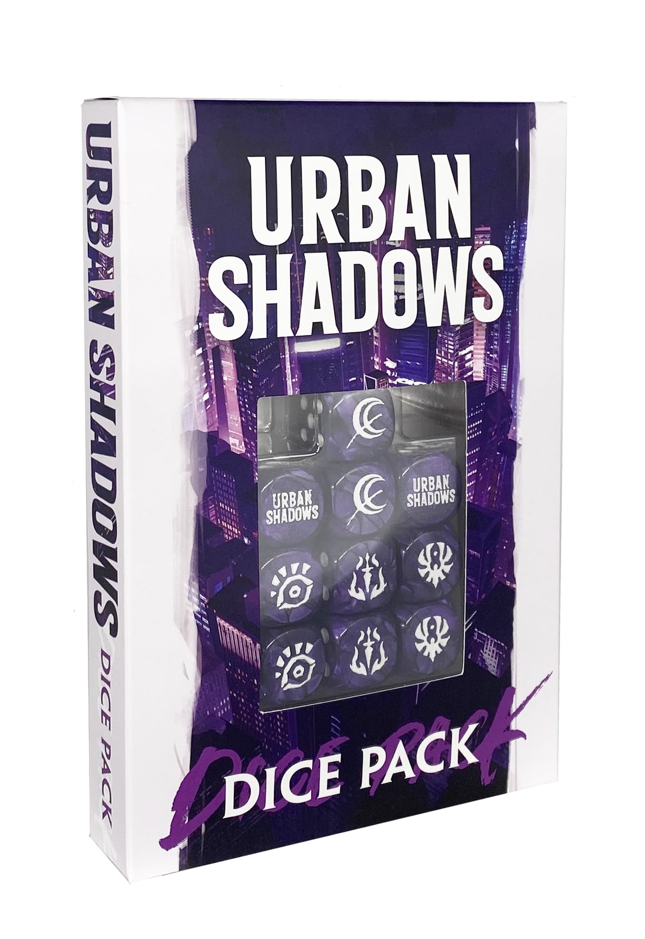 Magpie Games Urban Shadows: Dice Pack, 10 Engraved Purple Six-Sided Dice — image 1