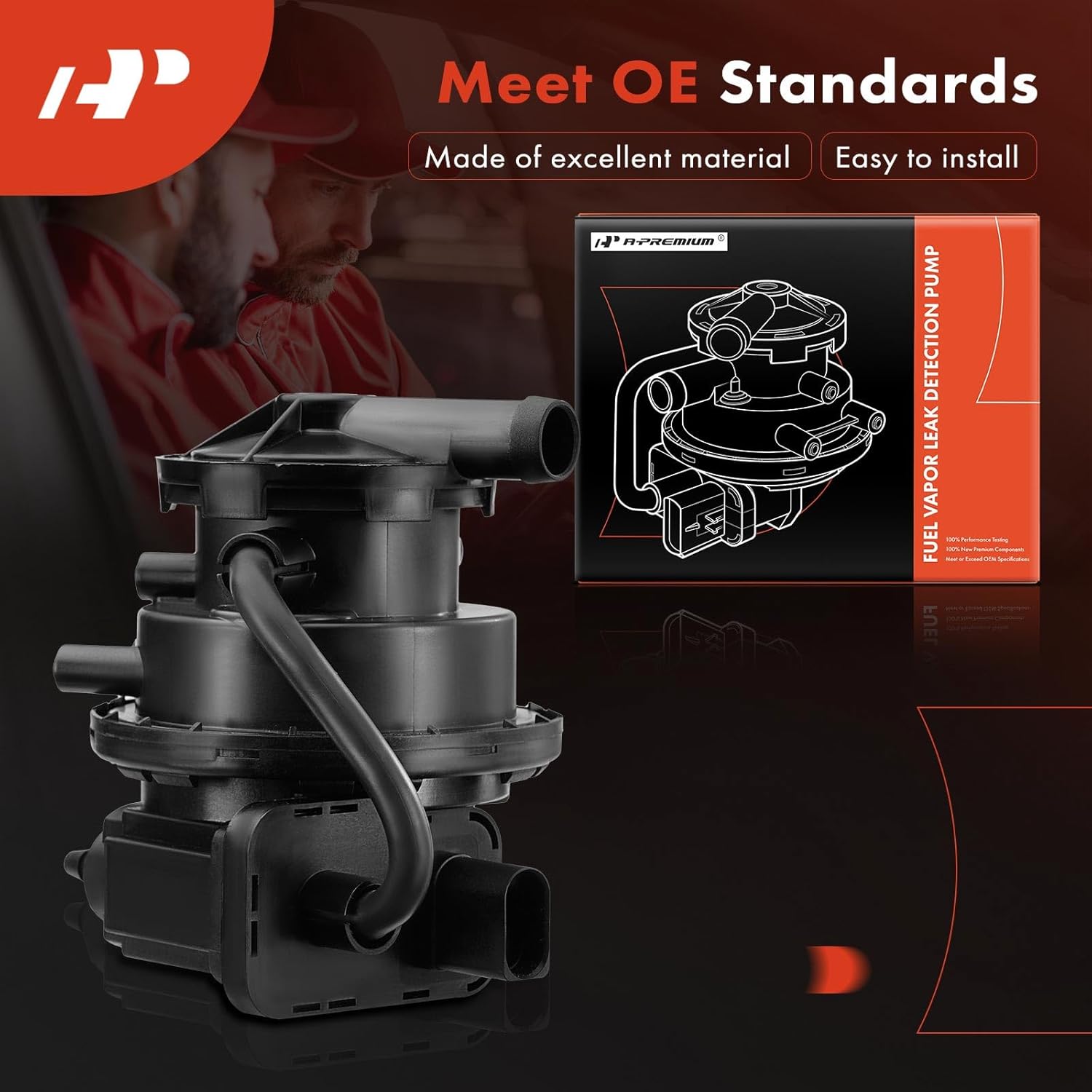 A-Premium Fuel Vapor Leak Detection Pump Compatible with Volkswagen Touareg 2007-2017 3.6L, GAS, Replace# 7L0906271C