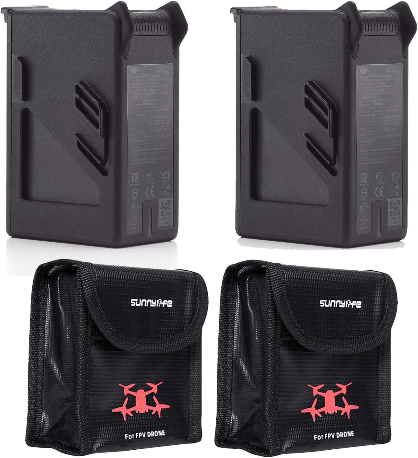 Original FPV Intelligent Flight Battery 2000 mAh 2 Pcs for DJI FPV Drone with 2 Pcs Battery Safety Storage Bag