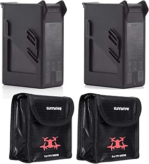 INSYOO Original FPV Intelligent Flight Battery 2000 mAh 2 Pcs for DJI FPV Drone with 2 Pcs Battery Safety Storage Bag